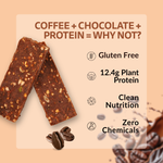 The Good Kind Filter Coffee Protein Bar with dark chocolate, almond butter, oats, seeds & nuts.