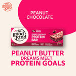 The Good Kind Peanut Chocolate Protein Bar with crunchy peanuts and dark chocolate chunks