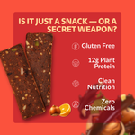 Hazelnut Citrus Protein Bar with crunchy hazelnuts and rich chocolate pieces