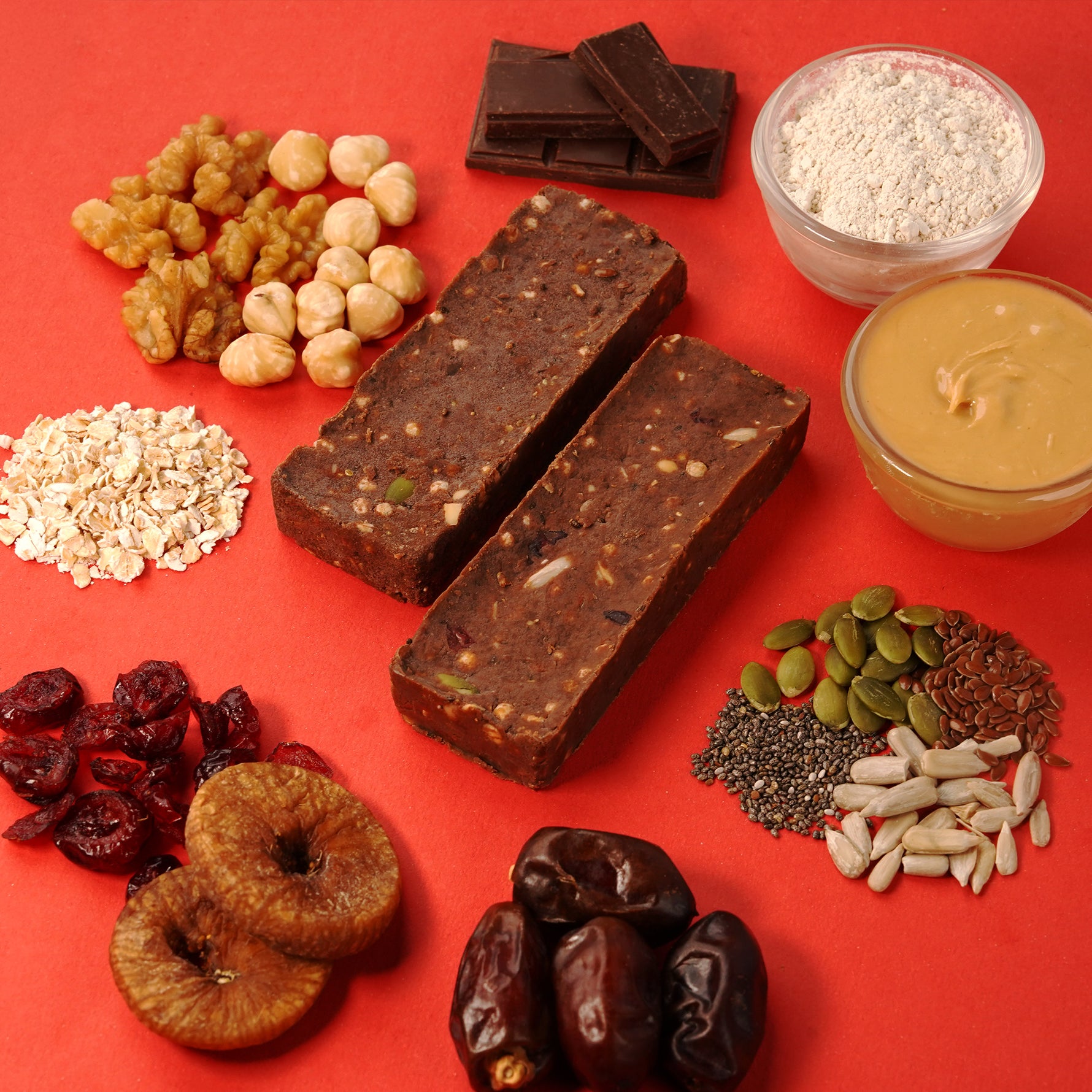 Hazelnut Citrus Protein Bar with crunchy hazelnuts and rich chocolate pieces