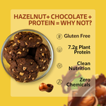 Hazelnut Chocolate Cookies with crunchy hazelnut pieces and dark chocolate chunks
