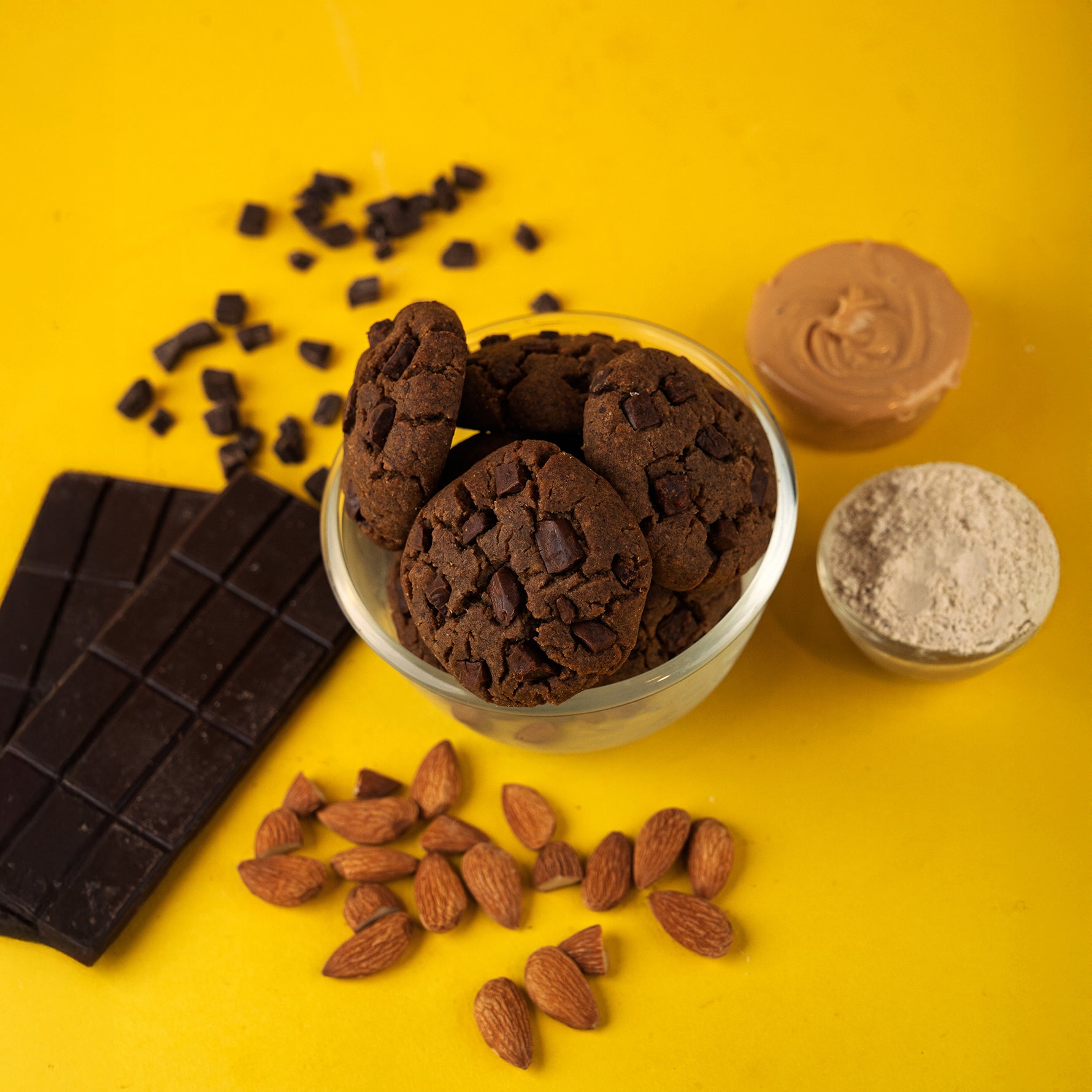 Box of The Good Kind Double Chocolate Cookies with rich dark cocoa base and chunky chocolate pieces
