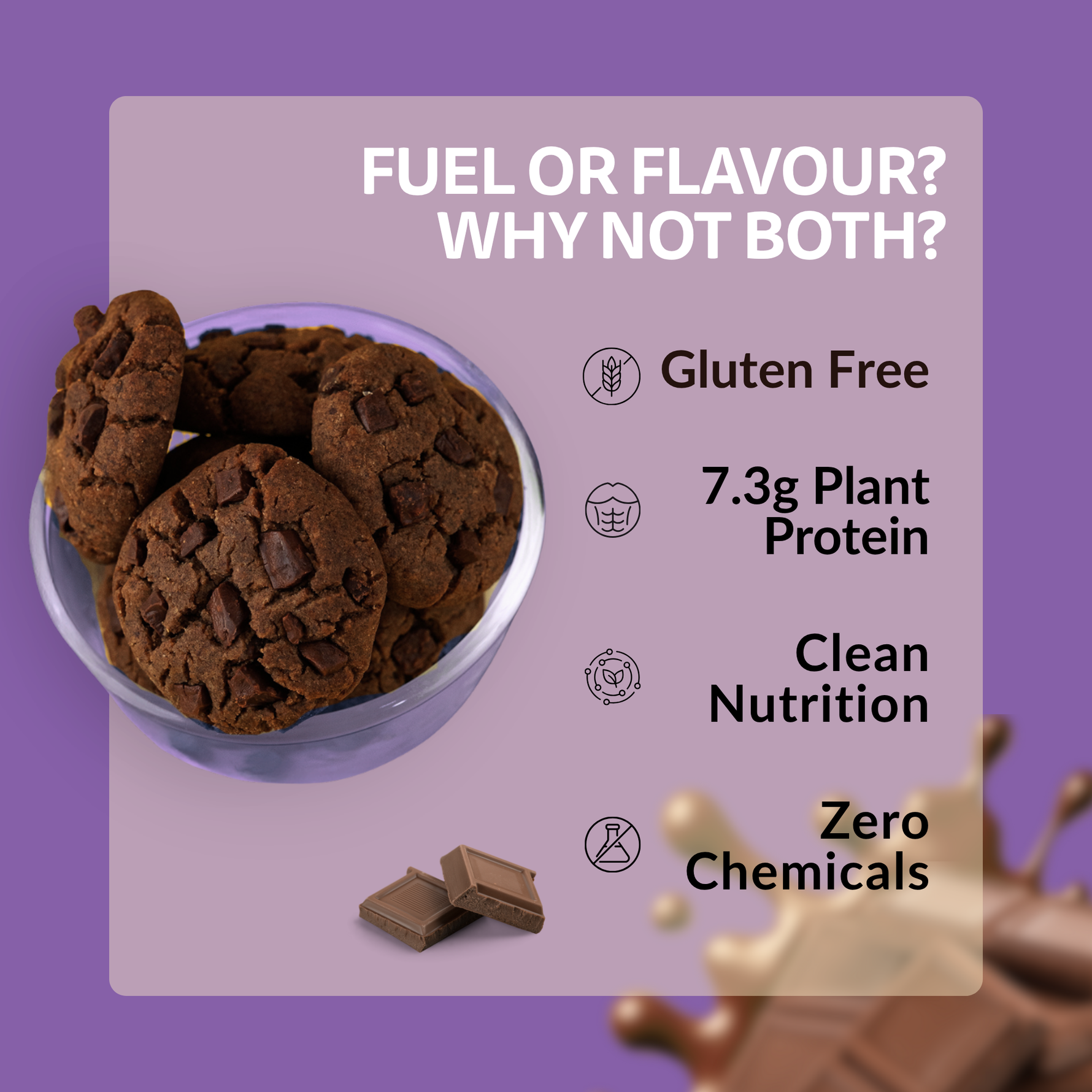 Box of The Good Kind Double Chocolate Cookies with rich dark cocoa base and chunky chocolate pieces